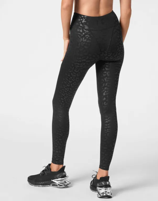 Hot Black Leopard Push Up Leggings Damen Sportbekleidung