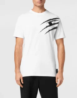 New Cotton T-shirt Round Neck SS Lamina Scratch Herren T-shirt
