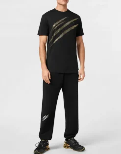 Hot Cotton T-shirt Round Neck SS Lamina Scratch Herren T-shirt