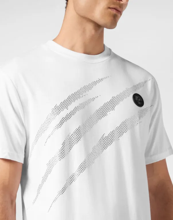 Hot Cotton T-shirt Round Neck SS Lamina Scratch Herren T-shirt