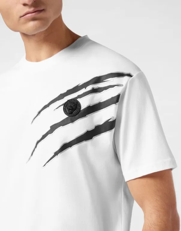 New Cotton T-shirt Round Neck SS Lamina Scratch Herren T-shirt