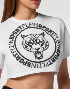 Online Crop T-shirt Round Neck SS Damen T-shirts & Poloshirts