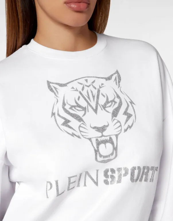 Best Cropped Hoodie Sweatjacket Tiger Damen Sportbekleidung
