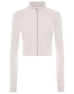 Sale Cropped Jogging Full Zip Damen Sportbekleidung