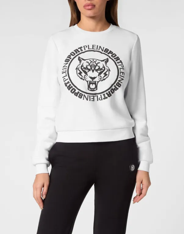 Online Cropped Roundneck Sweatshirt Damen Sportbekleidung