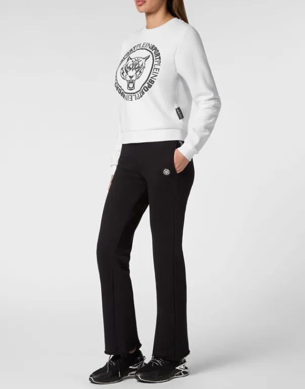 Online Cropped Roundneck Sweatshirt Damen Sportbekleidung