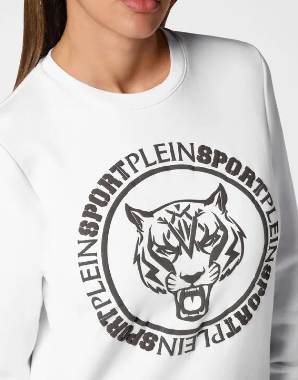 Online Cropped Roundneck Sweatshirt Damen Sportbekleidung