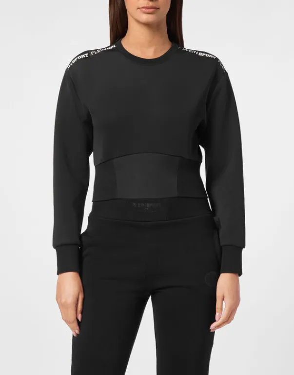 New Cropped Sweatshirt LS Damen Sportbekleidung