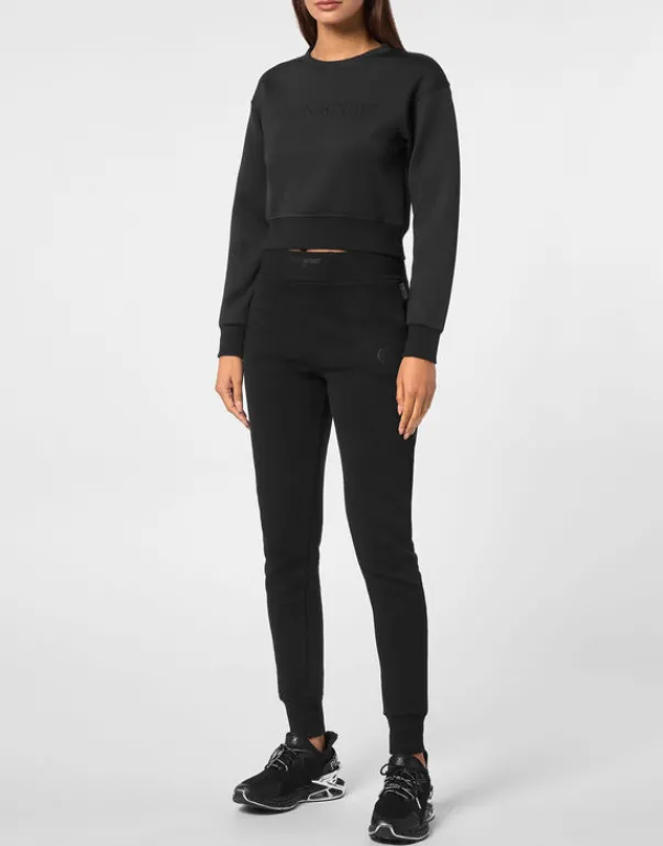 New Cropped Sweatshirt LS Damen Sportbekleidung