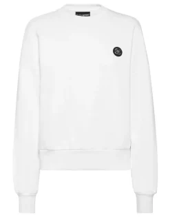 New Cropped Sweatshirt LS Glitter Damen Sportbekleidung