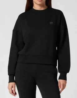 Clearance Cropped Sweatshirt LS Glitter Damen Sportbekleidung