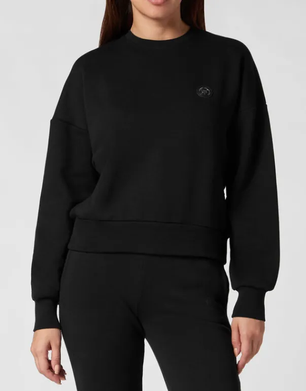 Clearance Cropped Sweatshirt LS Glitter Damen Sportbekleidung