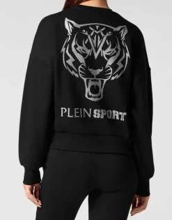 Clearance Cropped Sweatshirt LS Glitter Damen Sportbekleidung