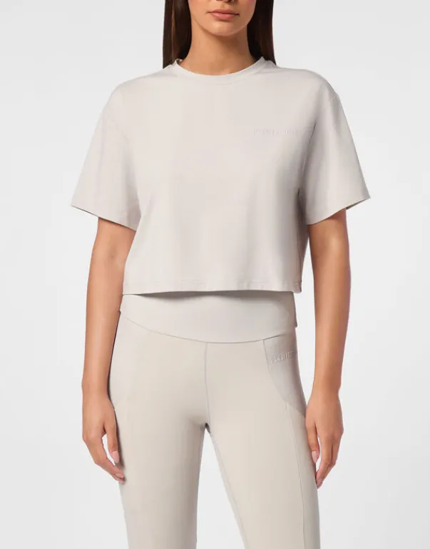 Fashion Cropped T-shirt Round Neck SS Damen T-shirts & Poloshirts