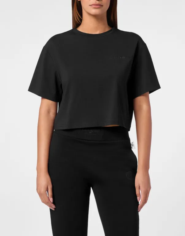 Fashion Cropped T-shirt Round Neck SS Damen T-shirts & Poloshirts