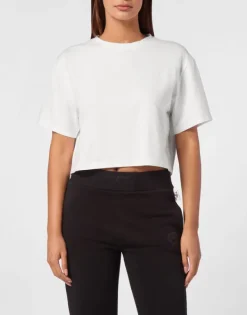 New Cropped T-shirt Round Neck SS Damen T-shirts & Poloshirts