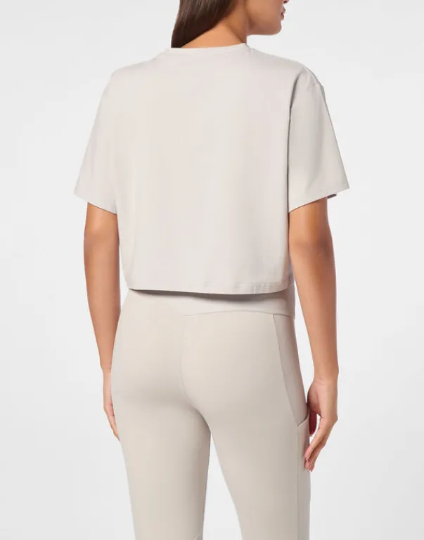 Fashion Cropped T-shirt Round Neck SS Damen T-shirts & Poloshirts