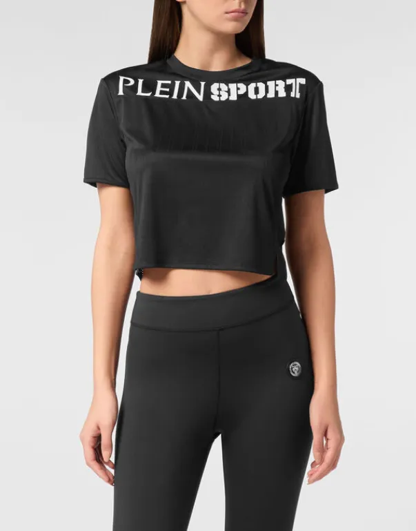 Fashion Cropped T-shirt Round Neck SS Damen T-shirts & Poloshirts