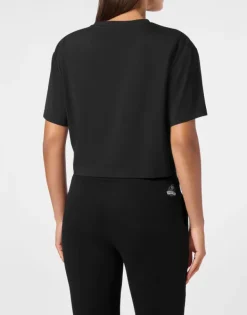 Fashion Cropped T-shirt Round Neck SS Damen T-shirts & Poloshirts