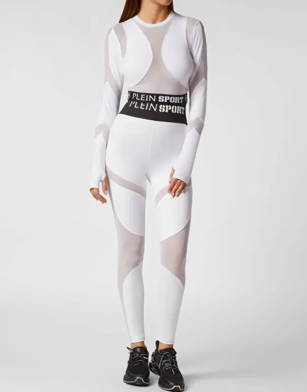 Sale Jogging Cropped Top LS Multicut Damen Sportbekleidung