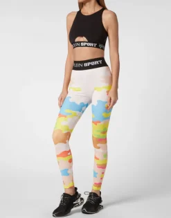 Clearance Jogging Cutting Leggings Camouflage Damen Sportbekleidung