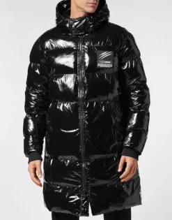 Sale Long Nylon Puffer Jacket Herren Jacken
