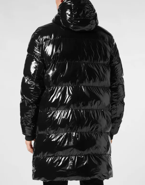 Sale Long Nylon Puffer Jacket Herren Jacken