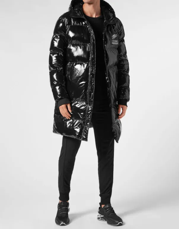 Sale Long Nylon Puffer Jacket Herren Jacken