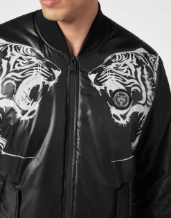 Clearance Nylon Bomber Tiger Herren Jacken