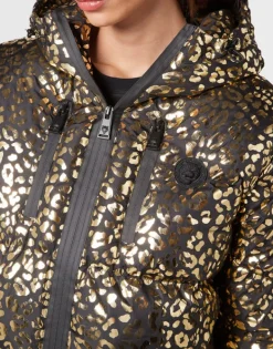 New Nylon Puffer Jacket Leopard Damen Jacken