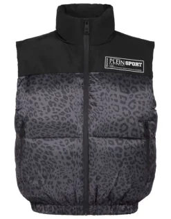 Discount Padded Vest Leopard Damen Damen | Jacken