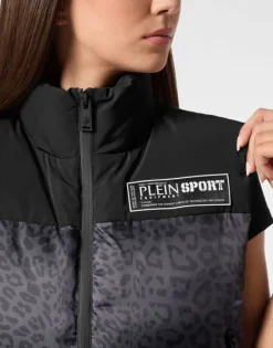 Discount Padded Vest Leopard Damen Damen | Jacken