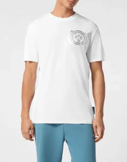 Discount Cotton T-shirt Round Neck SS Lamina Tiger Herren T-shirt