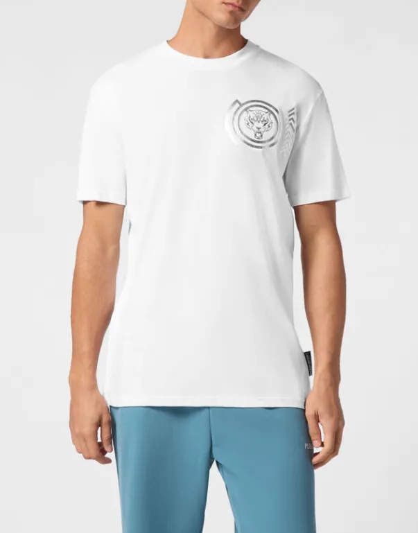 Discount Cotton T-shirt Round Neck SS Lamina Tiger Herren T-shirt