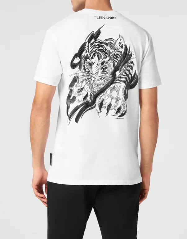 Discount Cotton T-shirt Round Neck SS Tiger Herren T-shirt
