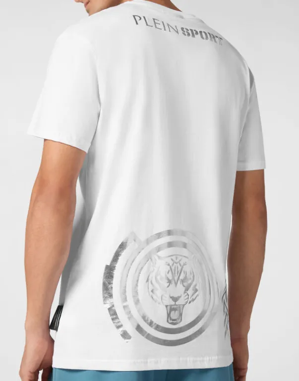 Discount Cotton T-shirt Round Neck SS Lamina Tiger Herren T-shirt