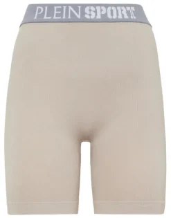 Fashion Rib Seamless Biker Shorts Logo Damen Sportbekleidung