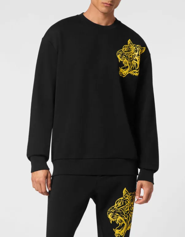 Hot Roundneck Sweatshirt Tiger Herren Sportbekleidung