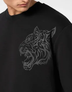 Outlet Roundneck Sweatshirt Tiger Herren Sportbekleidung