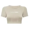 Fashion Seamless Cropped T-shirt V-Neck SS Logo Damen T-shirts & Poloshirts