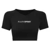 Outlet Seamless Cropped T-shirt V-Neck SS Logo Damen T-shirts & Poloshirts