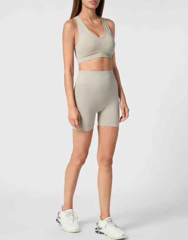 New Seamless Micro Biker Shorts Logo Damen Sportbekleidung