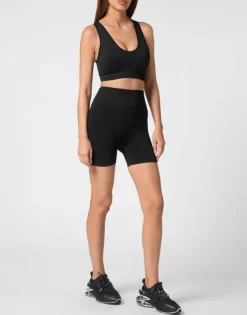 Best Seamless Micro Biker Shorts Logo Damen Sportbekleidung