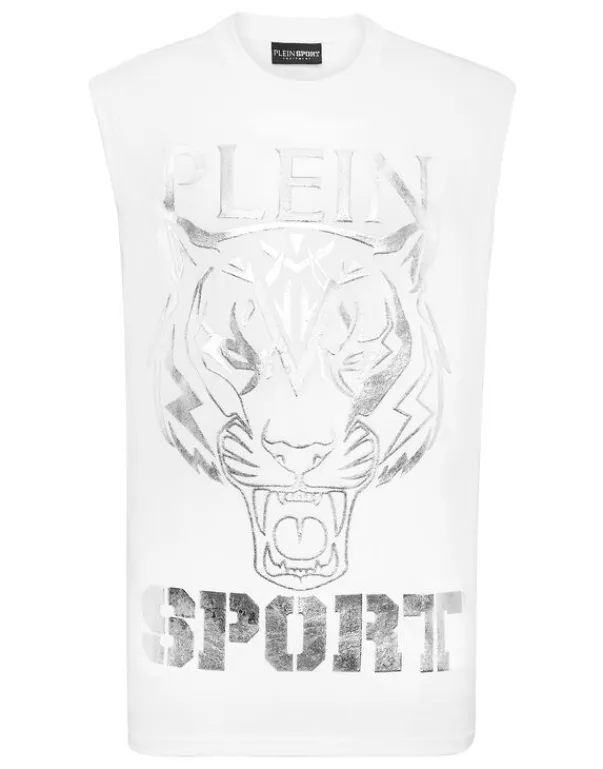Discount Sleeveless T-shirt Round Neck SS Tiger Herren T-shirt