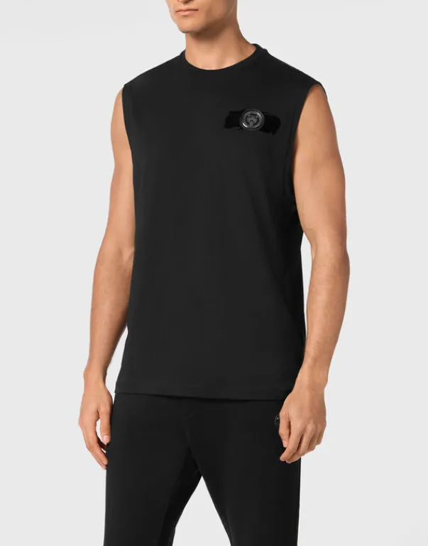 Hot Sleeveless T-shirt Round Neck Herren T-shirt