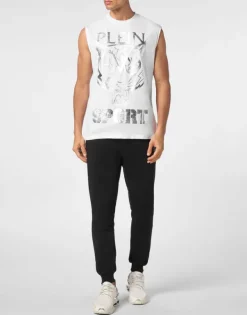 Discount Sleeveless T-shirt Round Neck SS Tiger Herren T-shirt