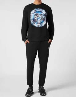 Online Sweatshirt LS Carbon Tiger Herren Sportbekleidung