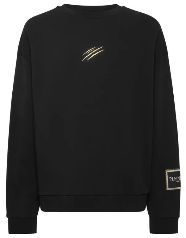 Discount Sweatshirt LS Roundneck Label Herren Sportbekleidung