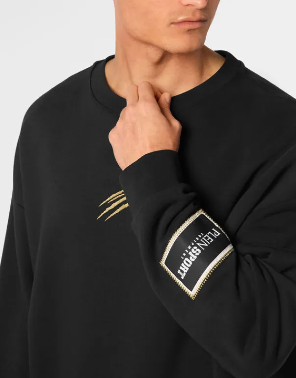 Discount Sweatshirt LS Roundneck Label Herren Sportbekleidung