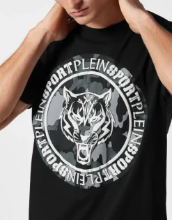 Discount T-shirt Round Neck Carbon Tiger Herren T-shirt
